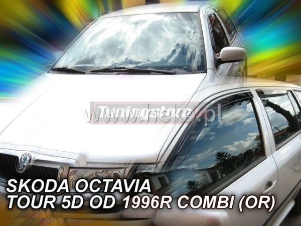 Лепящи ветробрани за Skoda Octavia mk1 комби 1996-2010 за предни и задни врати - Heko