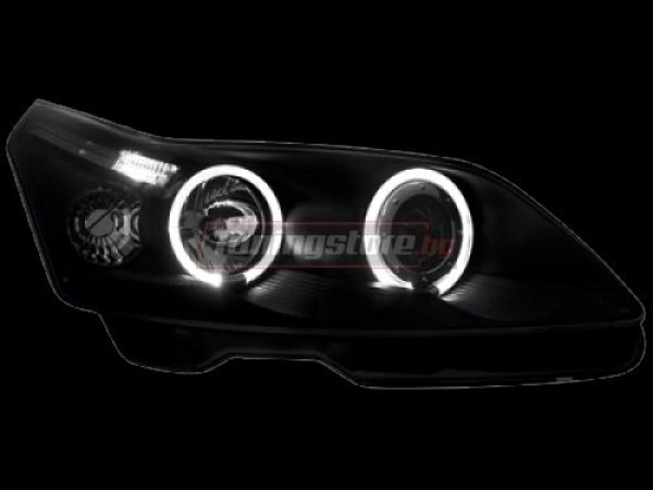 Кристални фарове Angel Eyes за Citroen C4 (2004 +) - черни