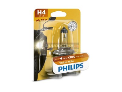 Крушка H4 Philips vision plus +30% светлина 12V 55W