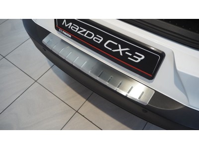 Протектор за задна броня за Mazda CX-3 2015-, двуслоен - серия 25 / Alu-Frost