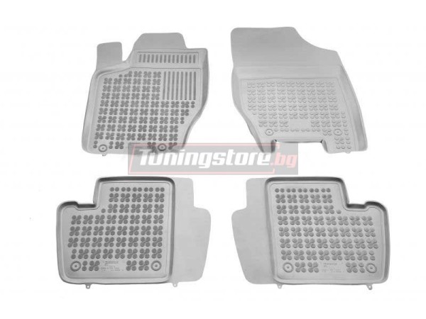 Сиви гумени стелки леген за Peugeot 307 с пожарогасител 2001-2008 - Rezaw-Plast
