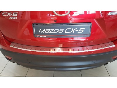 Протектор за задна броня за Mazda CX-5 I 2012-2017, двуслоен - серия 25 / Alu-Frost