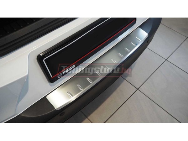 Протектор за задна броня за Mitsubishi Outlander III FL 2015-2021 /не пасва за модела с parking sensors/, матов - серия 50 - Alu-Frost