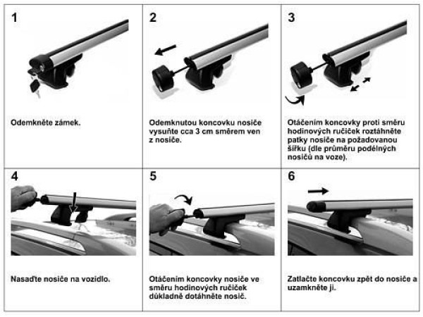 Алуминиев багажник за Volkswagen Touran с отворени релси 03-15 - 135см