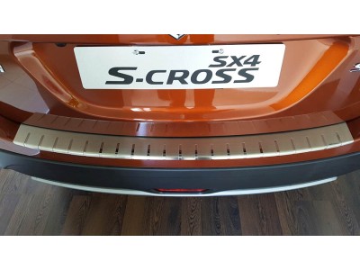 Протектор за задна броня за Suzuki SX4 S-Cross 2013-, двуслоен - серия 25 / Alu-Frost