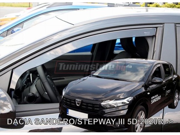 Ветробрани за Dacia Sandero 3 от 2020г за предни врати - Heko