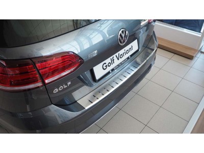 Протектор за задна броня за Volkswagen Golf VII комби 2013-2019, двуслоен - серия 25 / Alu-Frost