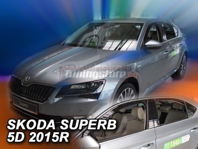 Ветробрани за Skoda Superb B8 седан от 2015г за предни и задни врати - Heko