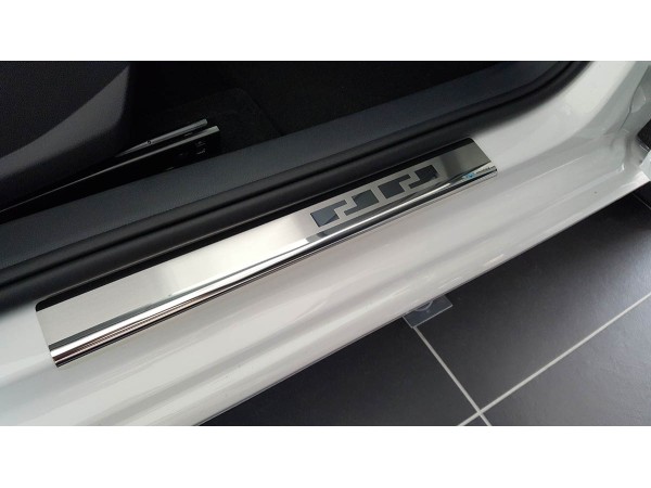 Протектори за прагове за Volkswagen Polo VI 5D 2017-, метални - серия 08 / Alu-Frost