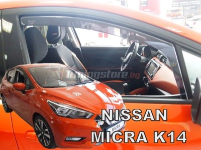 Ветробрани за Nissan Micra K14 от 2017г за предни врати - Heko