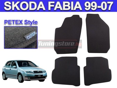 Мокетни стелки за Skoda Fabia седан 1999-2007 - Petex Style