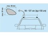 Алуминиев багажник за Hyundai Terracan с отворени релси 01-07 - 135см
