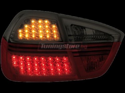 Стопове кристални с диодни мигачи за bmw E90 sedan (05-08) - опушени