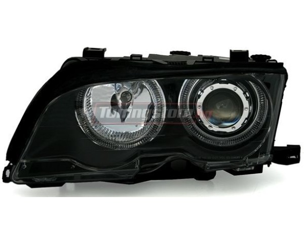 Кристални фарове за bmw E46 седан с Angle Eyes (01-05) черни