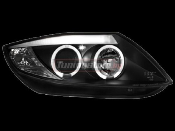 Кристални фарове Angel Eyes за BMW Z4 (2003 - 2009) - черни