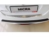 Протектор за задна броня за Nissan Micra V хечбек 2017-, двуслоен - серия 25 / Alu-Frost