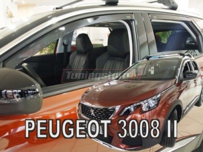 Ветробрани за Peugeot 3008 втора генерация от 2016г за предни и задни врати - Heko