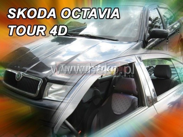 Лепящи ветробрани за Skoda Octavia mk1 седан 1996-2010 за предни и задни врати - Heko