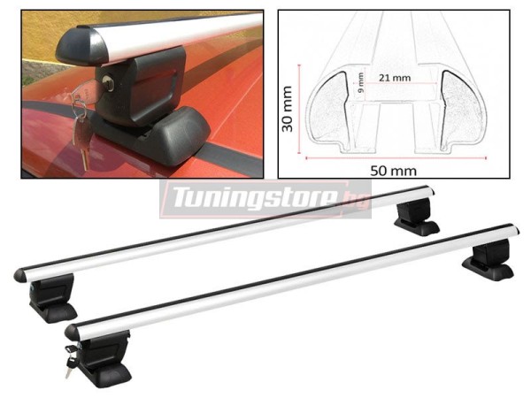 Алуминиев багажник за Mazda 6 седан 2002-2008 с фабрични резби на тавана - RB9