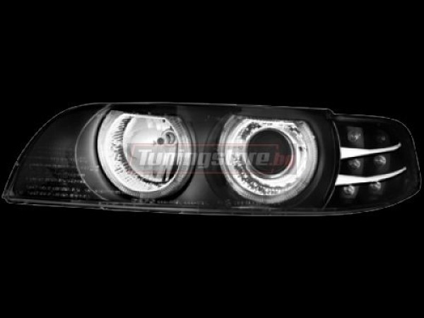 Кристални фарове Angel Eyes за BMW Е39 (1995 - 2000) - черни Кристални фарове Angel Eyes за BMW Е39 (1995 - 2000) - черни