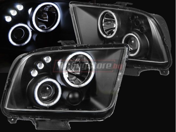 Кристални фарове Angel Eyes за Ford Mustang (2004 - 2009) Кристални фарове Angel Eyes за Ford Mustang (2004 - 2009)
