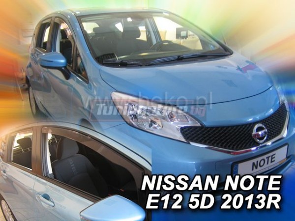 Ветробрани за предни и задни врати за Nissan Note II E12, 5 врати от 2013 година.