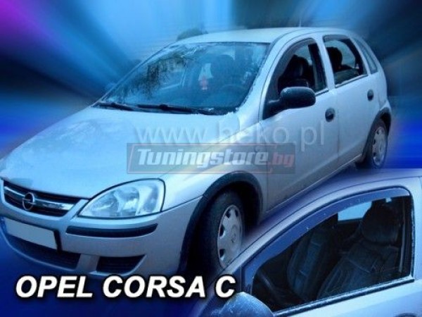 Ветробрани за Opel Corsa C 5-врати 2000-2006 за предни врати - Heko