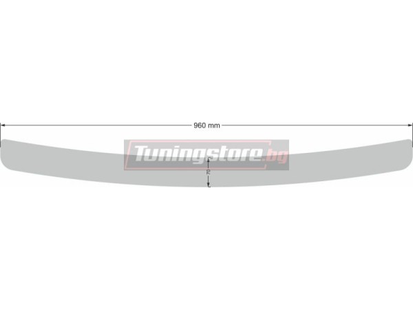 Протектор за задна броня за Volkswagen Golf VI комби 2009-2012, матов - серия 39 / Alu-Frost