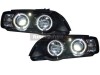 Кристални фарове Angel Eyes за BMW X5 (1999 - 2003) - черни