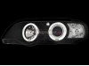 Кристални фарове Angel Eyes за BMW X5 (1999 - 2003) - черни