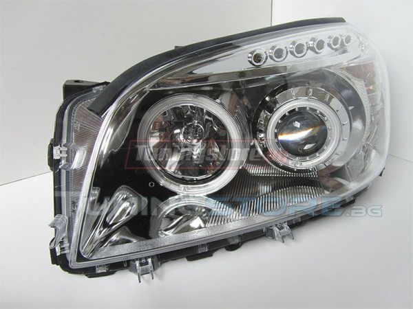 Кристални фарове за Тойота РАВ 4 (2006 - 2009) - хром