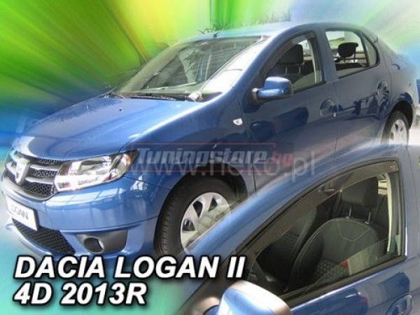 Ветробрани за Dacia Logan 2 от 2013г за предни врати - Heko