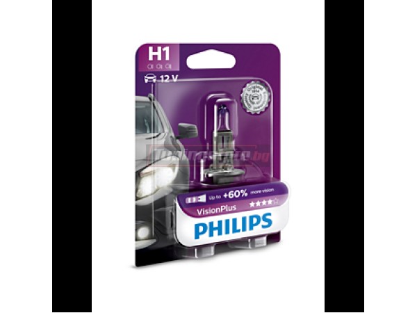 Крушка H1 Philips vision plus +60% светлина 12V 55W