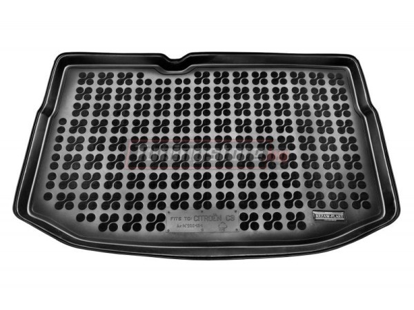 Гумена стелка за багажник за Citroen C3 2009-2016 с обикновена резервна гума - Rezaw-Plast