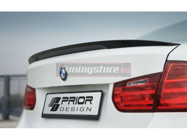 Лип спойлер за багажник за BMW F30 от 2011 г - M-тех черен