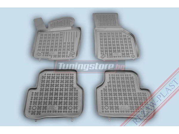 Сиви гумени стелки леген за VW Passat B6 / B7 2005-2014 / VW Tiguan I 2007-2016 / VW Jetta VI 2011-2018 - Rezaw-Plast