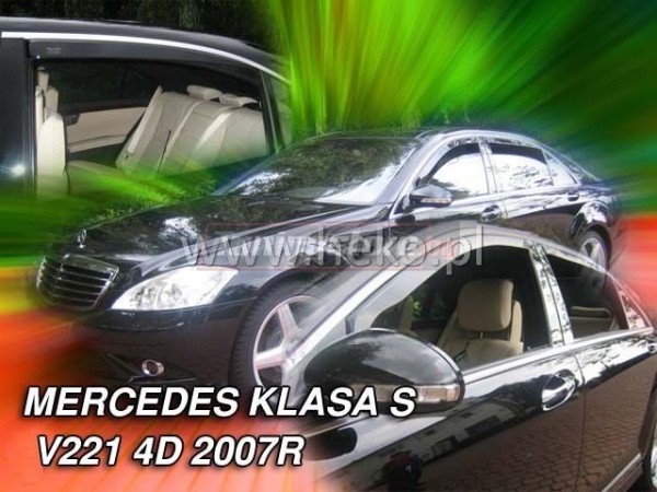 Ветробрани за Mercedes S-class V221 Long 2007-2013г за предни и задни врати - Heko
