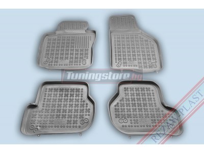 Сиви гумени стелки леген за Seat Toledo III 2005-2012 - Rezaw-Plast