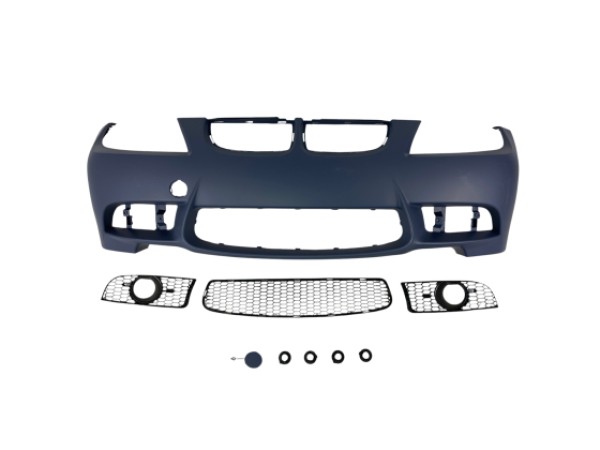Предна броня за BMW E90 2005-2008 - М3 дизайн с отвори за халогени, без парктроник