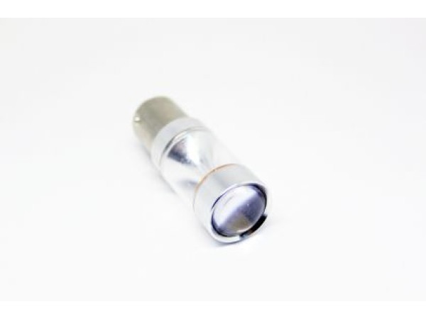 Диодна крушка тип BA15S с 6 диода 2323 и рефлектор - двойна светлина Бяла