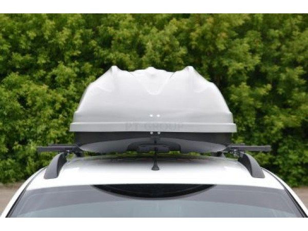 Автобокс Turino 177x81x46cm с двустранно отваряне с ключ, 410 литра - сив