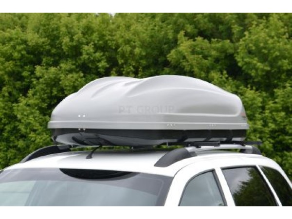 Автобокс Turino 177x81x46cm с двустранно отваряне с ключ, 410 литра - сив