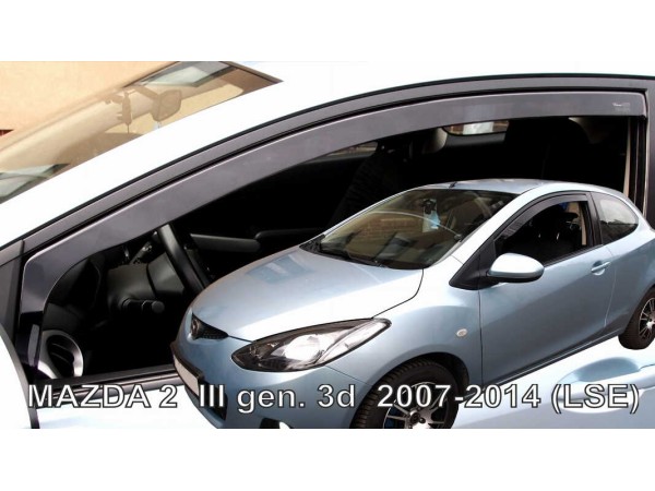 Ветробрани за Mazda 2, 3 врати 2007-2014 за предни врати - Heko