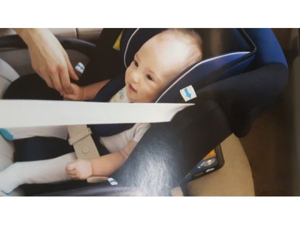 Бебешко столче за кола с дръжка Junior - Bambini - лилав цвят