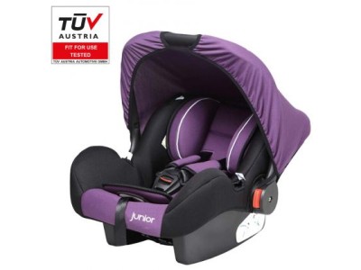 Бебешко столче за кола с дръжка Junior - Bambini - лилав цвят