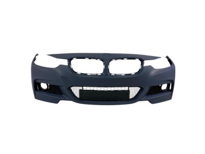 Предна броня за BMW F30 2012-2018 - M-Tech дизайн с отвори за халогени, без парктроник