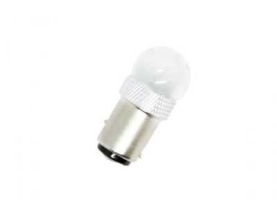 Диодна крушка BA15S с 5W CREE диод в стъклен балон единична светлина Бял