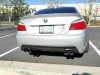 Дифузер за задна броня за BMW E60 M-Tech двоен - черен гланц