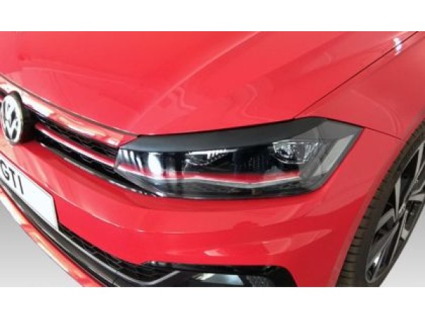 Вежди за фаровете за VW Polo MK6 (2018+) - черни