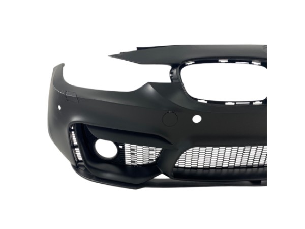 Предна Броня за BMW F30 2011-2019 - M3 с лип спойлер - с отвори за парктроник, с отвори за халогени